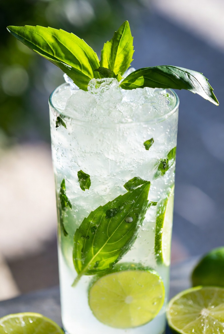 Basil Mojito Cocktail